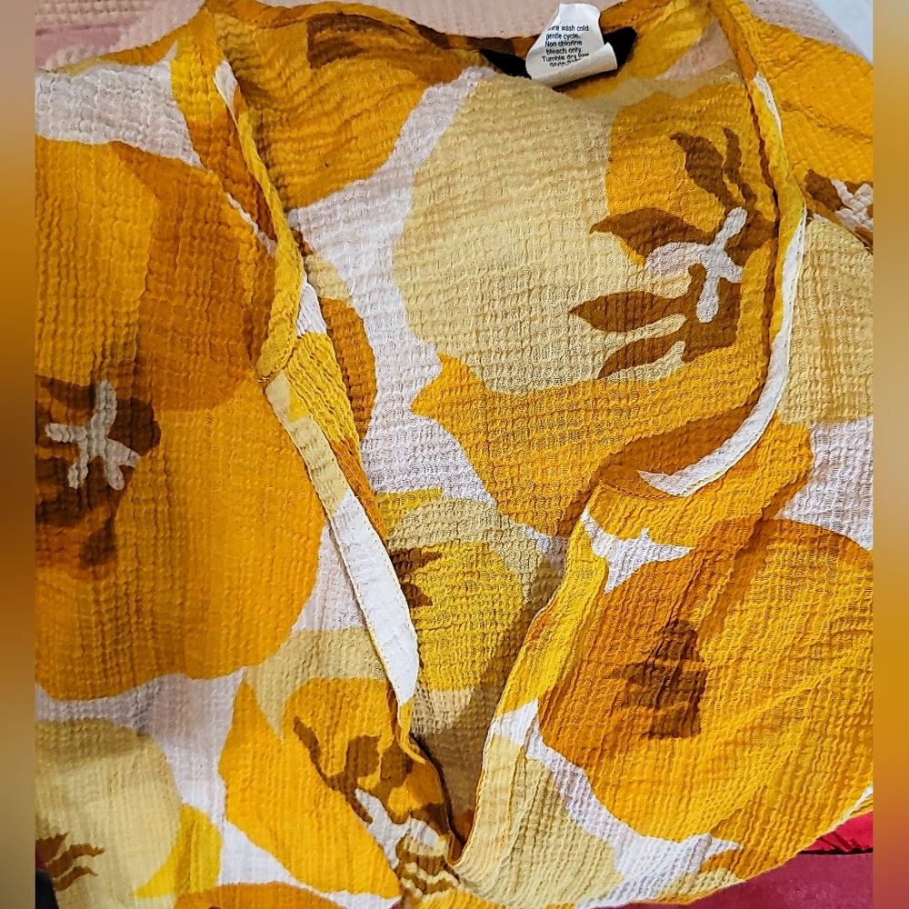 J.Crew Yellow Poppy Floral Print‎ Tunic Blouse Size
XS - Picture 5 of 5